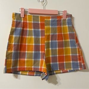 RETRO HIGH WAISTED COLORBLOCK SHORTS